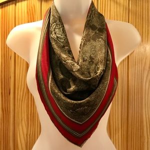 Vintage 100% Silk Scarf